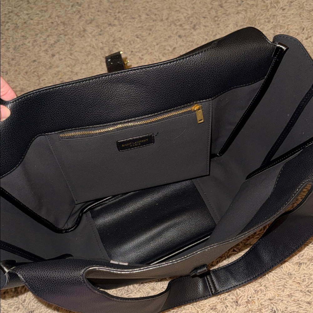 YSL Black Leather Tote Bag - Picture 5 of 8